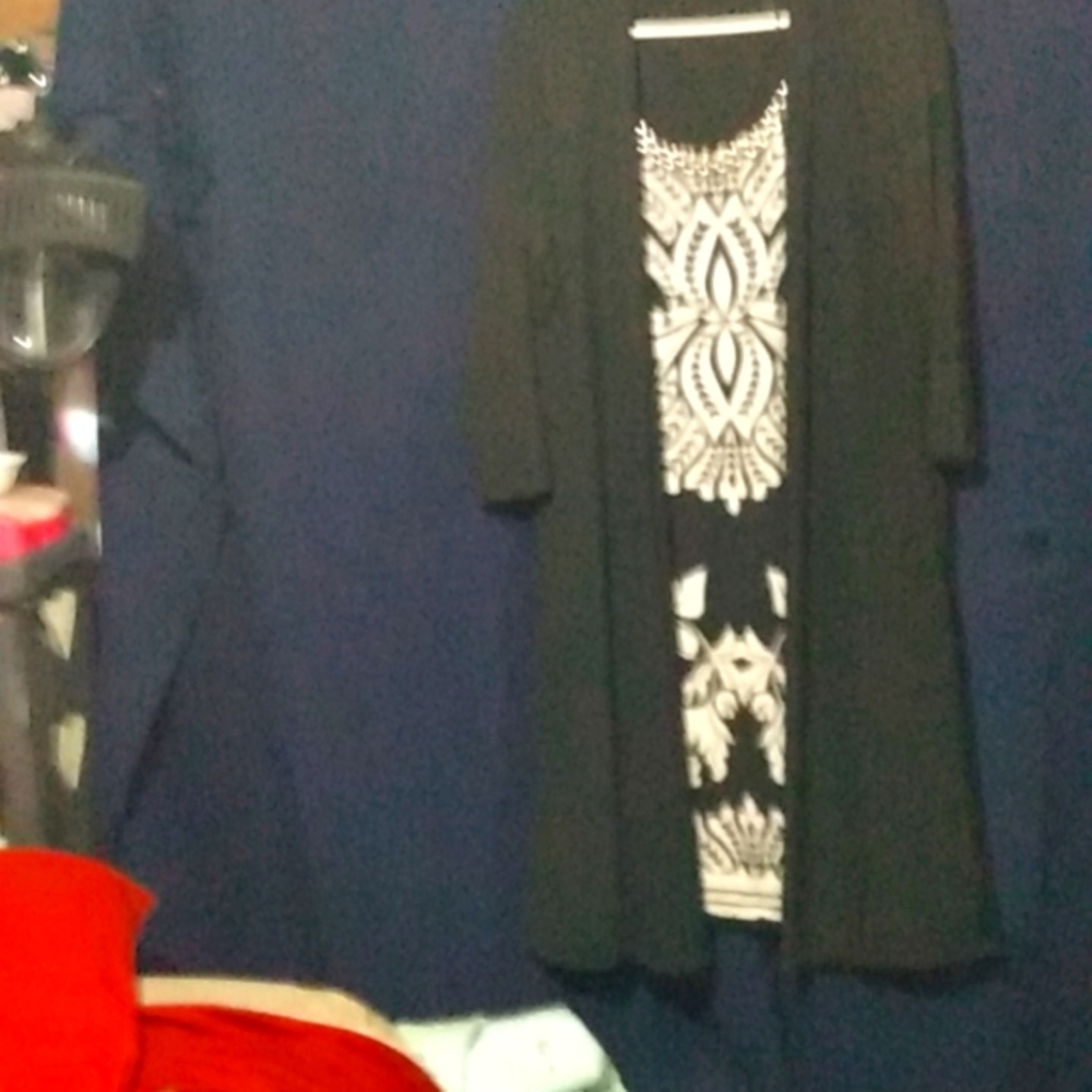 Women's Black & white 3/4sleeve Dress